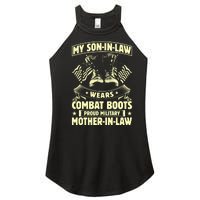 My Son In Law Wears Combat Boots Proud Military Mother In Law Women’s Perfect Tri Rocker Tank