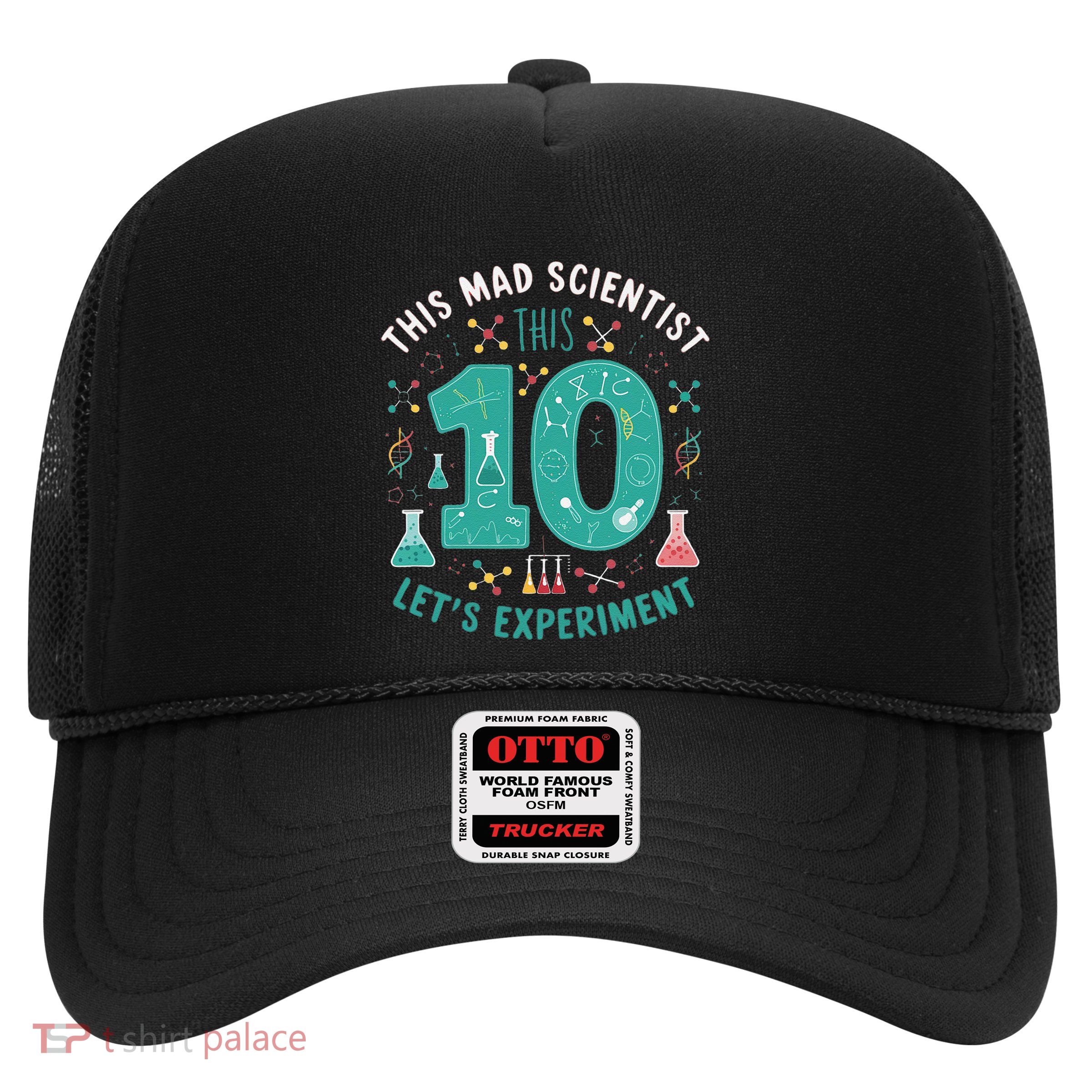 Mad Scientist Is 10 Lets Experiment 10th Birthday Trucker Hat