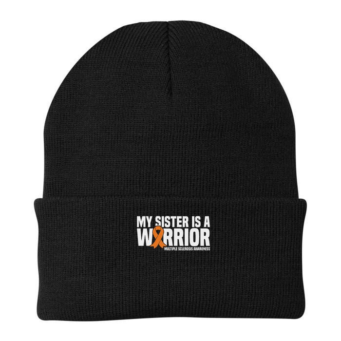 My Sister Is A Warrior Ms Multiple Sclerosis Awareness Beanie