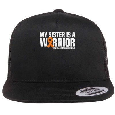 My Sister Is A Warrior Ms Multiple Sclerosis Awareness Flatbill Hat