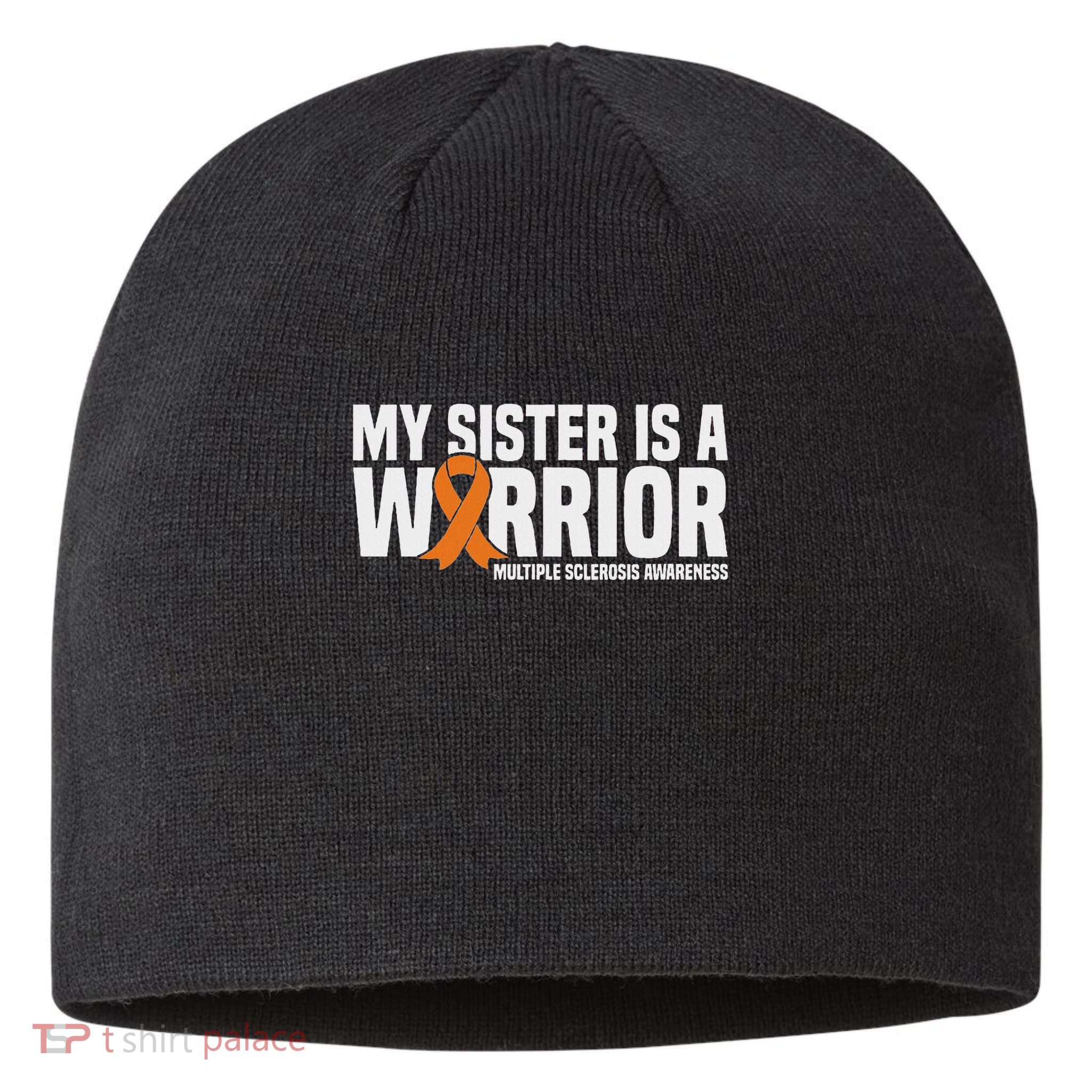 My Sister Is A Warrior Ms Multiple Sclerosis Awareness Sustainable Beanie