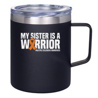 My Sister Is A Warrior Ms Multiple Sclerosis Awareness 12oz Stainless Steel Coffee Mug