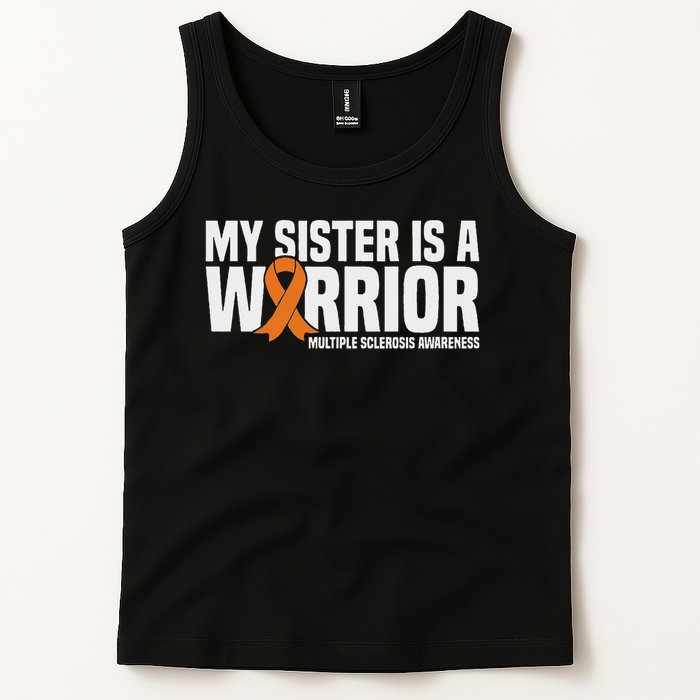 My Sister Is A Warrior Ms Multiple Sclerosis Awareness Tank Top