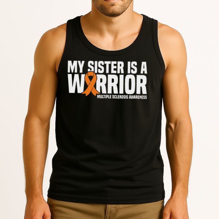 My Sister Is A Warrior Ms Multiple Sclerosis Awareness Tank Top