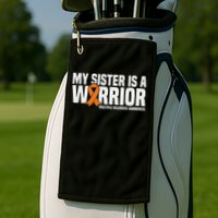 My Sister Is A Warrior Ms Multiple Sclerosis Awareness Golf Towel