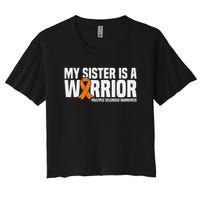 My Sister Is A Warrior Ms Multiple Sclerosis Awareness Crop Top