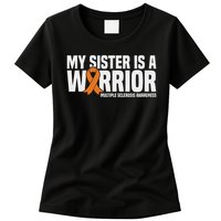 My Sister Is A Warrior Ms Multiple Sclerosis Awareness Womens T-Shirt