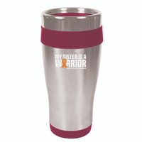 My Sister Is A Warrior Ms Multiple Sclerosis Awareness 16oz Travel Tumbler