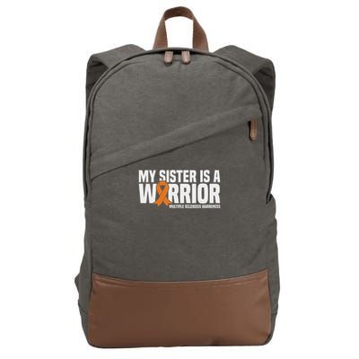 My Sister Is A Warrior Ms Multiple Sclerosis Awareness Cotton Canvas Backpack