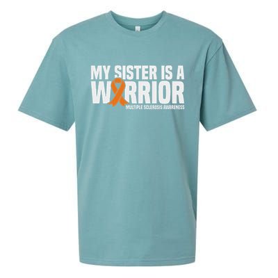 My Sister Is A Warrior Ms Multiple Sclerosis Awareness Sueded Cloud Jersey T-Shirt