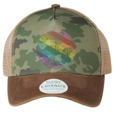 Mandala Symbol In Rainbow Colors Legacy Tie Dye Trucker Hat
