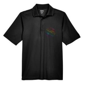 Mandala Symbol In Rainbow Colors Men's Origin Performance Pique Polo