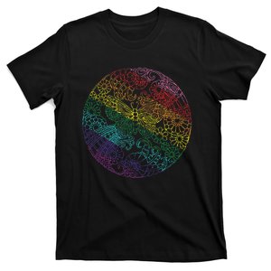 Mandala Symbol In Rainbow Colors T-Shirt