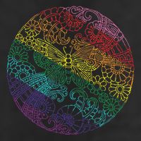 Mandala Symbol In Rainbow Colors Beanie
