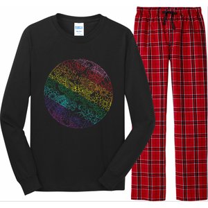 Mandala Symbol In Rainbow Colors Long Sleeve Pajama Set