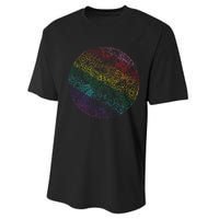 Mandala Symbol In Rainbow Colors Performance Sprint T-Shirt