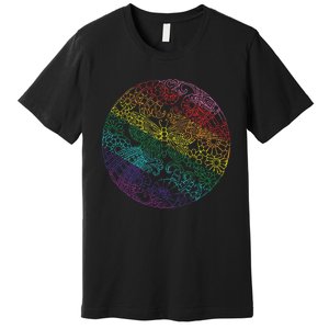 Mandala Symbol In Rainbow Colors Premium T-Shirt