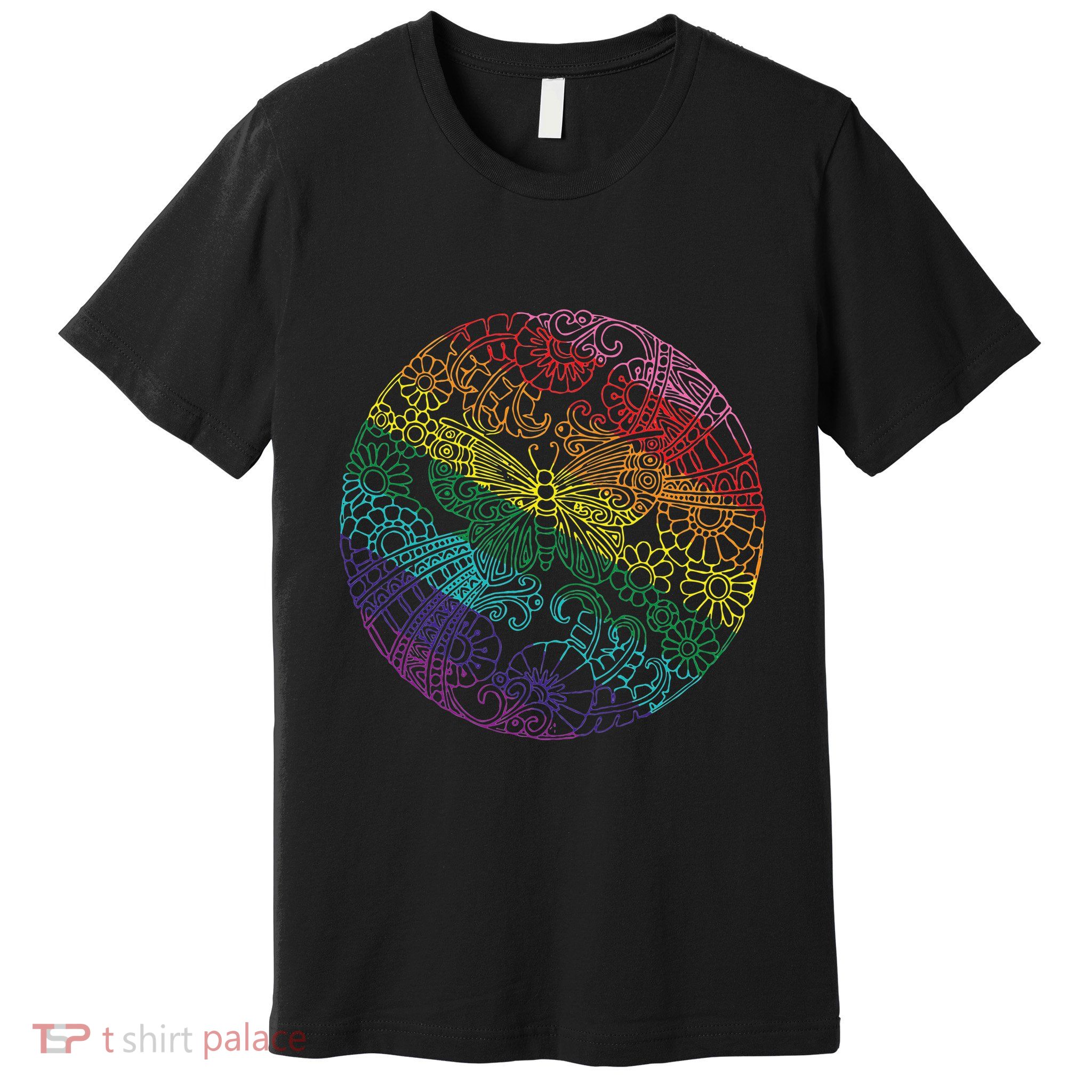 Mandala Symbol In Rainbow Colors Premium T-Shirt