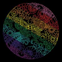 Mandala Symbol In Rainbow Colors Baby Bodysuit