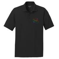 Mandala Symbol In Rainbow Colors PosiCharge RacerMesh Polo