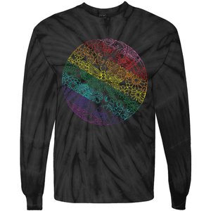 Mandala Symbol In Rainbow Colors Tie-Dye Long Sleeve Shirt