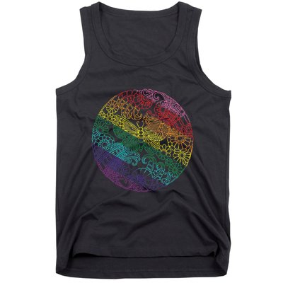 Mandala Symbol In Rainbow Colors Tank Top