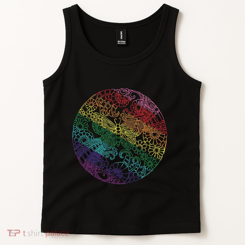 Mandala Symbol In Rainbow Colors Tank Top