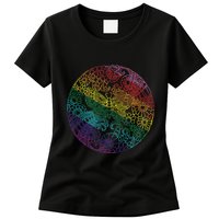 Mandala Symbol In Rainbow Colors Womens T-Shirt