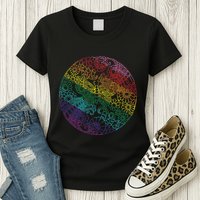 Mandala Symbol In Rainbow Colors Womens T-Shirt