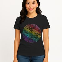 Mandala Symbol In Rainbow Colors Womens T-Shirt