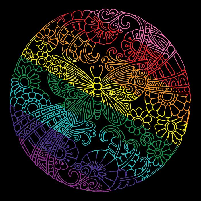 Mandala Symbol In Rainbow Colors Womens T-Shirt