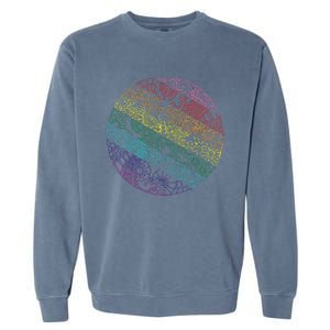 Mandala Symbol In Rainbow Colors Garment-Dyed Sweatshirt