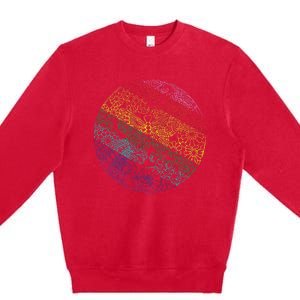 Mandala Symbol In Rainbow Colors Premium Crewneck Sweatshirt