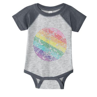 Mandala Symbol In Rainbow Colors Infant Baby Jersey Bodysuit