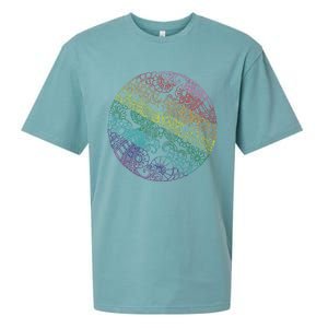 Mandala Symbol In Rainbow Colors Sueded Cloud Jersey T-Shirt