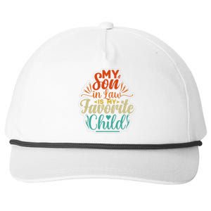 My Son In Law Is My Favorite Child Funny Family Humor Retro Snapback Five-Panel Rope Hat