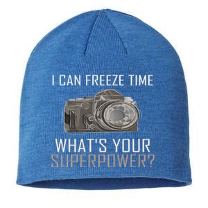 My Superpower? I Can Freeze Time Photographer Great Gift Sustainable Beanie