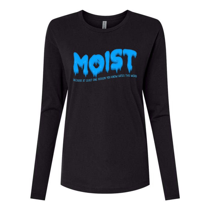 Moist Sarcastic Inappropriate Womens Cotton Relaxed Long Sleeve T-Shirt