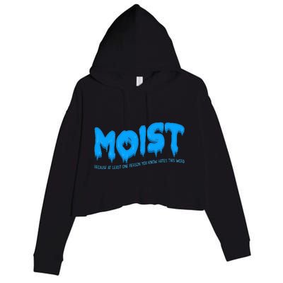 Moist Sarcastic Inappropriate Crop Fleece Hoodie