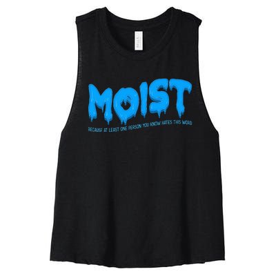 Moist Sarcastic Inappropriate Women's Racerback Cropped Tank