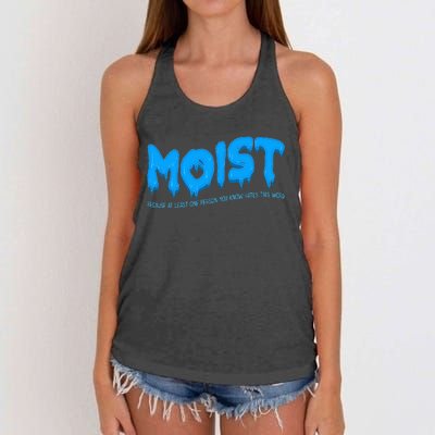 Moist Sarcastic Inappropriate Women's Knotted Racerback Tank