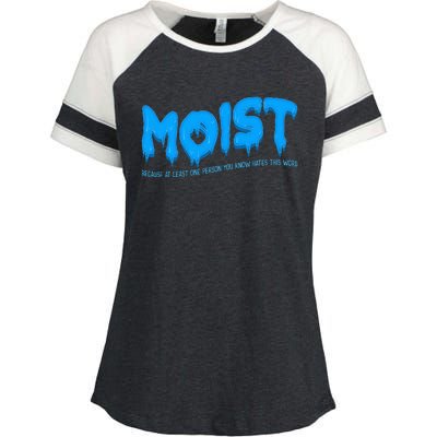 Moist Sarcastic Inappropriate Enza Ladies Jersey Colorblock Tee