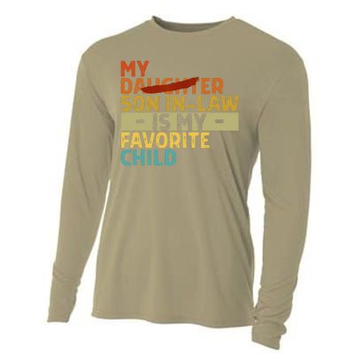 My Son In Law Is My Favorite Child Funny Replaced Daughter Cooling Performance Long Sleeve Crew