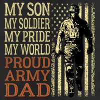My Son Is A Soldier Hero Proud Army Dad Us Military Father Funny Gift 7 Panel Mesh Trucker Snapback Hat