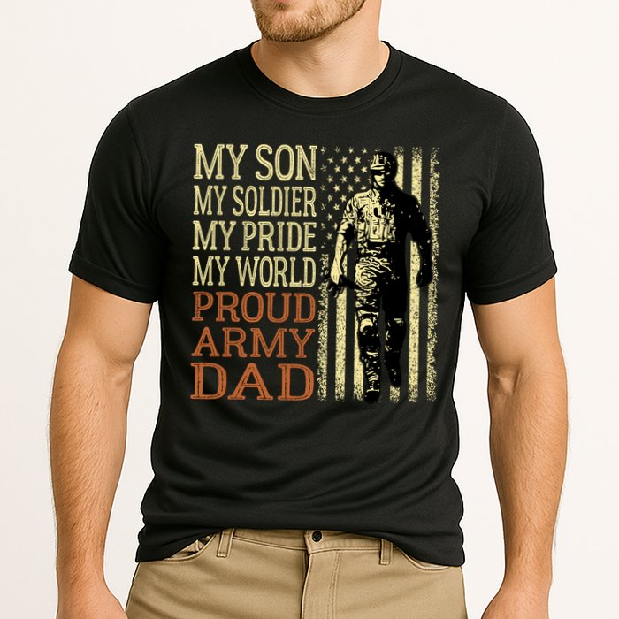 My Son Is A Soldier Hero Proud Army Dad Us Military Father Funny Gift Cooling Performance Crew T-Shirt