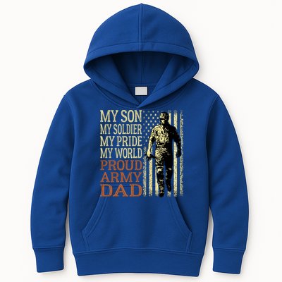 My Son Is A Soldier Hero Proud Army Dad Us Military Father Funny Gift Kids Hoodie