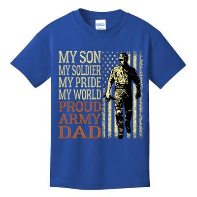 My Son Is A Soldier Hero Proud Army Dad Us Military Father Funny Gift Kids T-Shirt