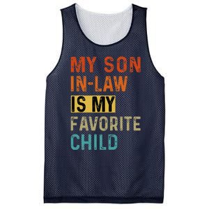 My Son In Law Favorite Child Humor Funny Family Retro Mesh Reversible Basketball Jersey Tank