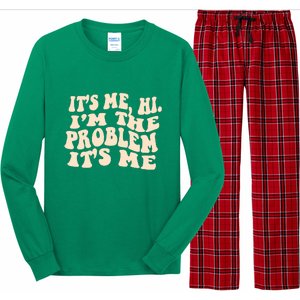 Meme Shirt It's Me, Hi I'm The Problem Funny Saying Humor Saying Long Sleeve Pajama Set