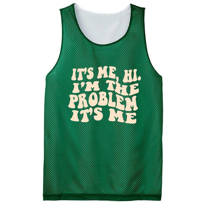 Meme Shirt It's Me, Hi I'm The Problem Funny Saying Humor Saying Mesh Reversible Basketball Jersey Tank